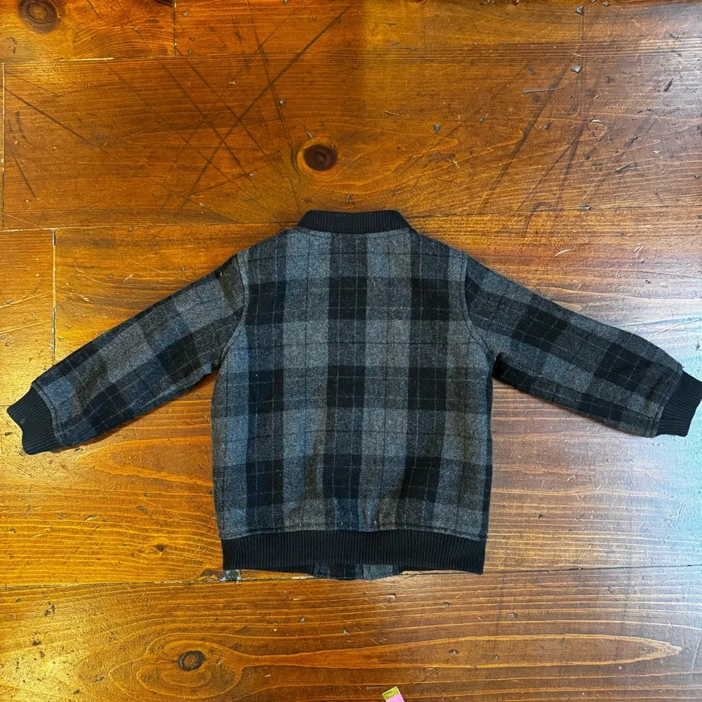 Baby Gap Gray Plaid Bomber‎ Jacket- 4T